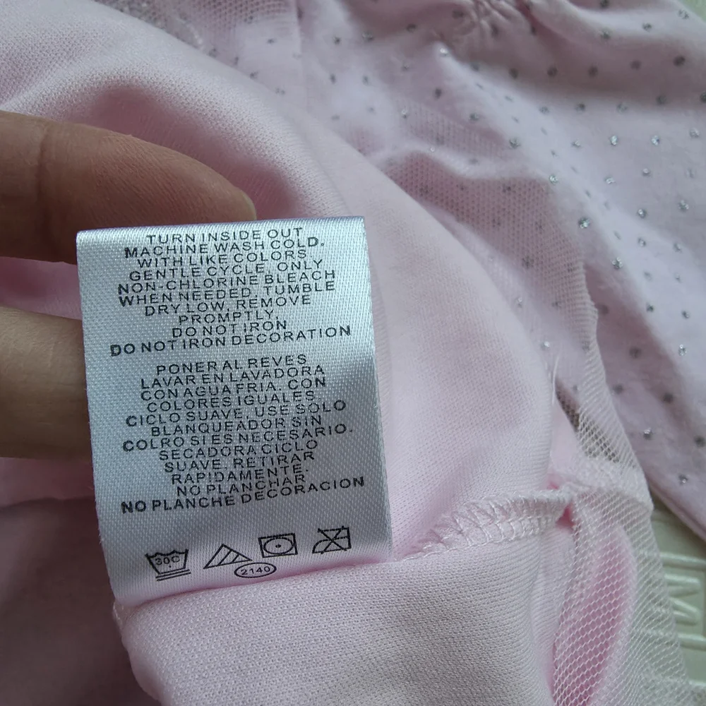 Nannette Baby Pink Sparkle Bear Dress